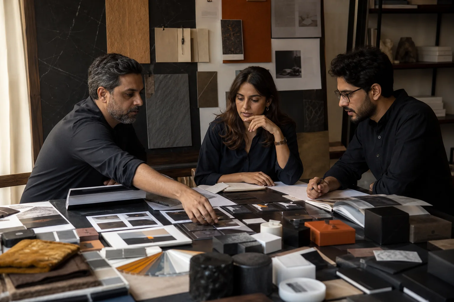 Brand studio team developing an identity system